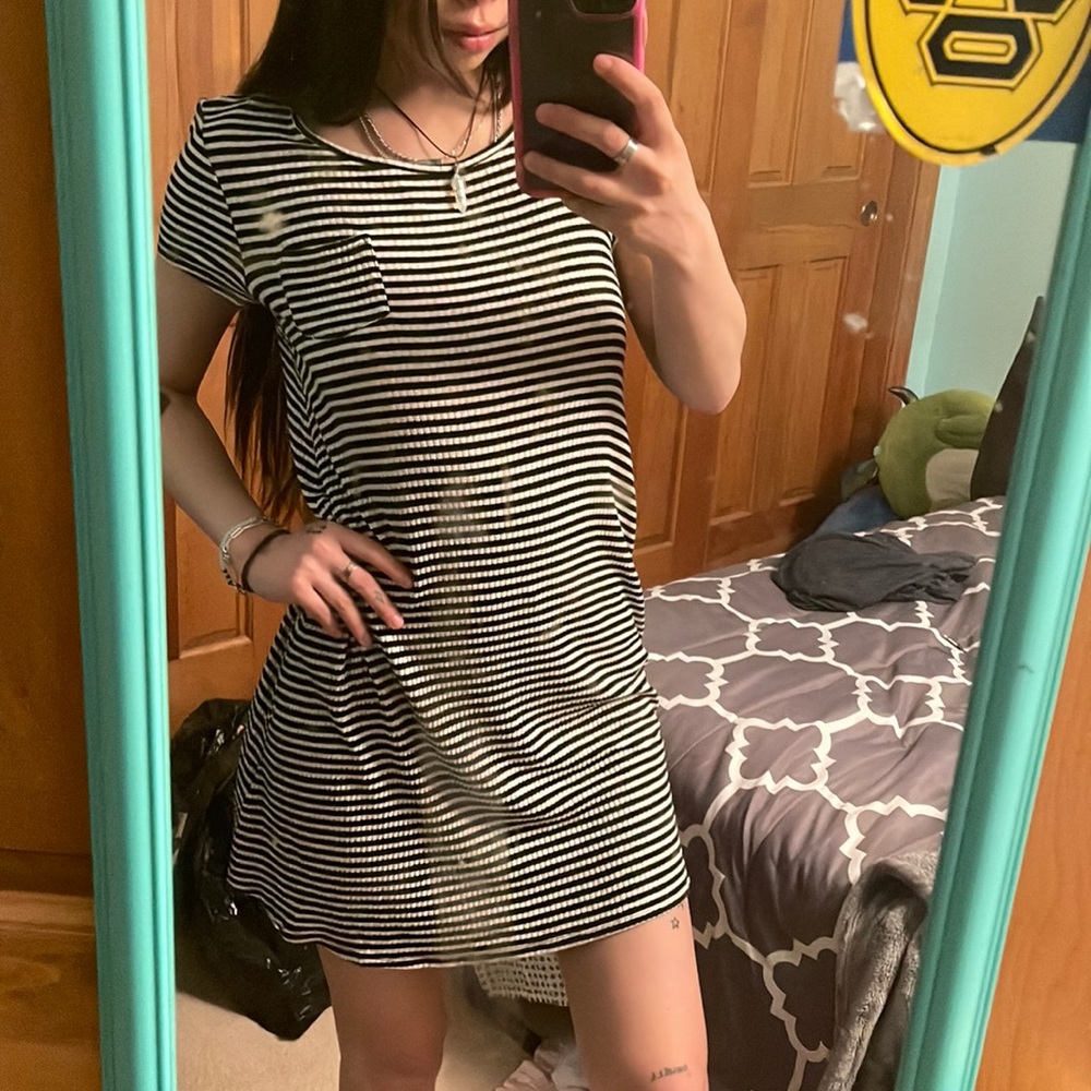 Striped t shirt dress